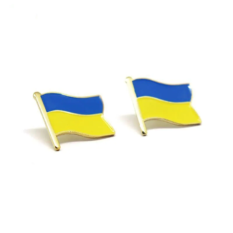 Ukraine Flag Brooch Coat of Arms of Ukraine Ukrainian National Flag Pin For Backpacks Hat Bag Clothes Patriotic Badge Enamel Pin