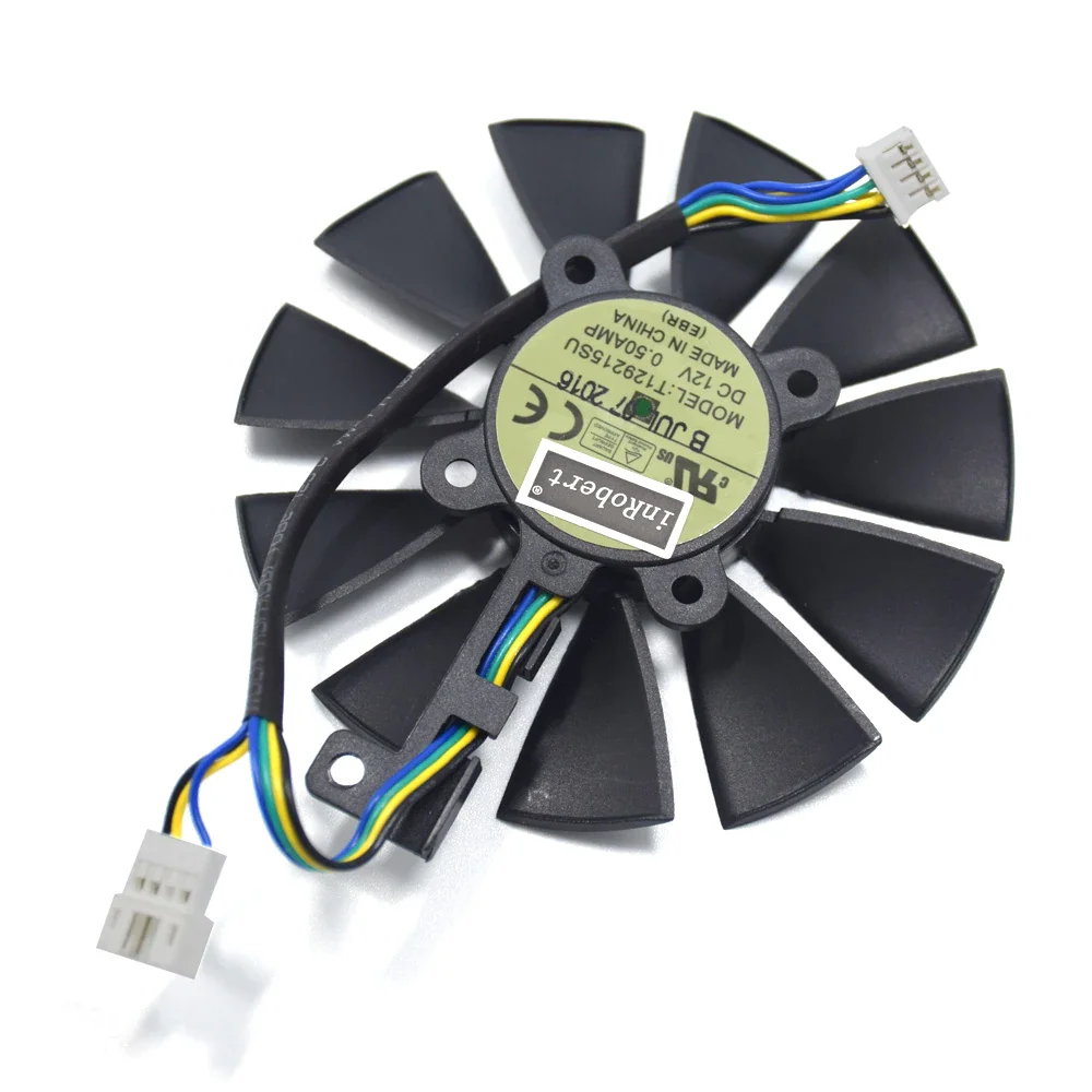 87มม.T129215SU Cooler พัดลมสำหรับ ASUS GTX 1060ti 1060 1070 RX 470 570 580กราฟิกการ์ดพัดลมระบายความร้อน