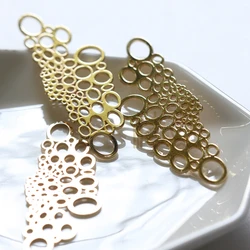 DIY Supply-Laser Cut Solid Brass Finding Multi Ring - Link - 55x17mm (4351C)