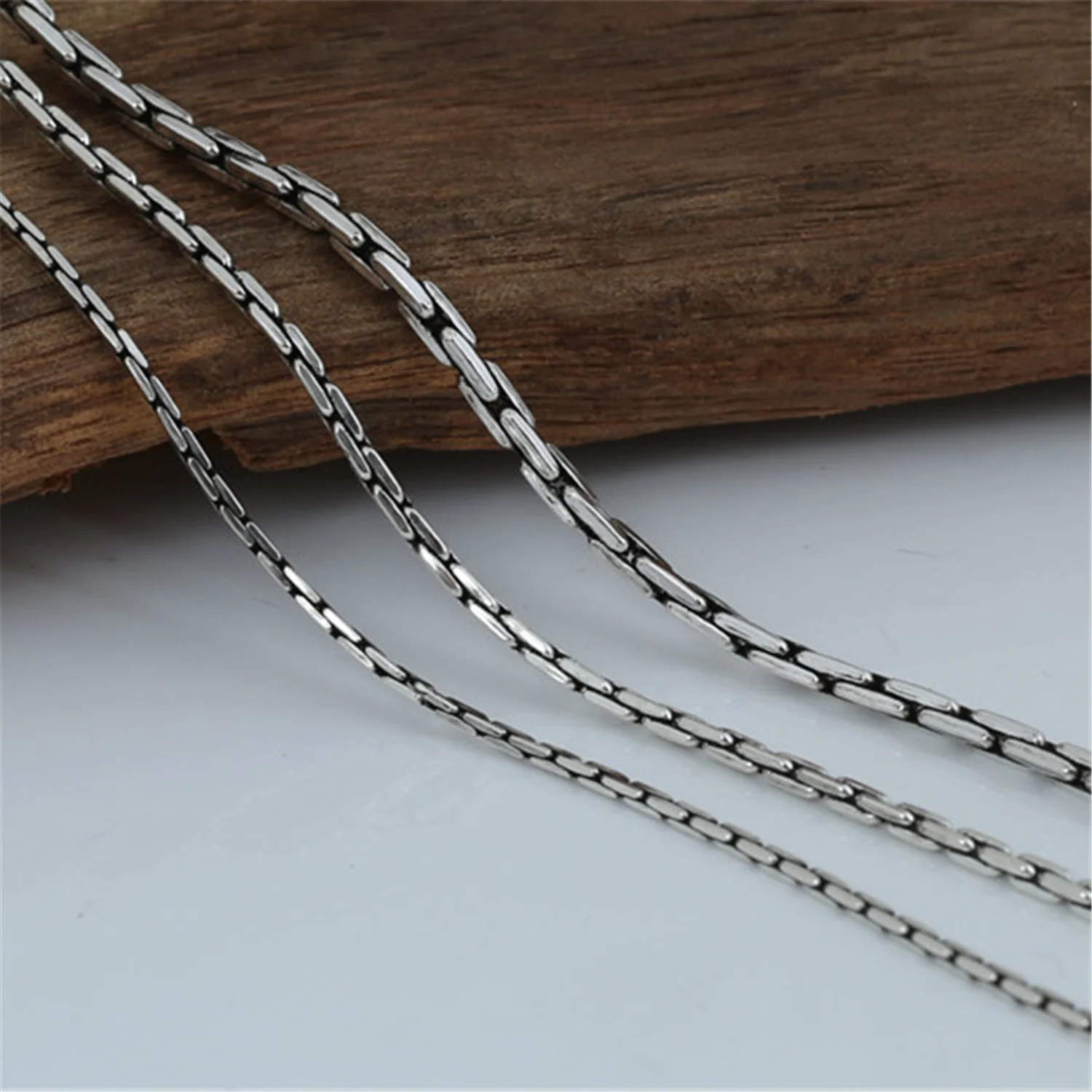 

925 Sterling Silver Rice Grain Bali Chain Necklace 1.5mm 2mm 2.8mm 18-24 Inches