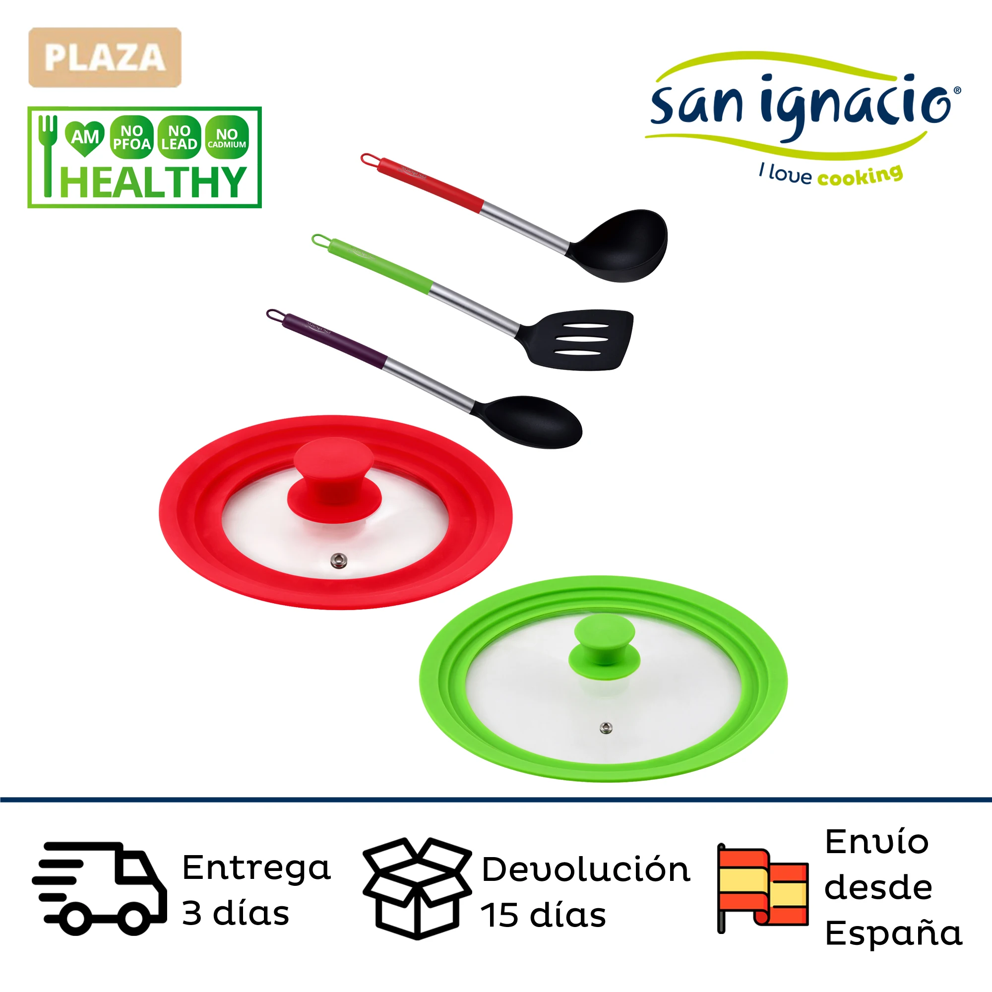 SAN IGNACIO Jolie kitchen utensils universal lids for pans and pots and utensils made in nylon for your kitchen