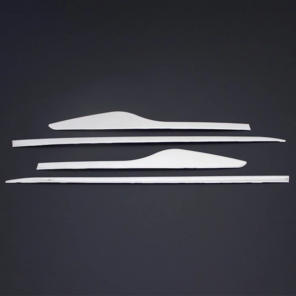 For Renault Clio 4 Chrome Side Door Streamer 4 Pieces. 2012 and Up. Stainless Steel. A + Quality Modified Design