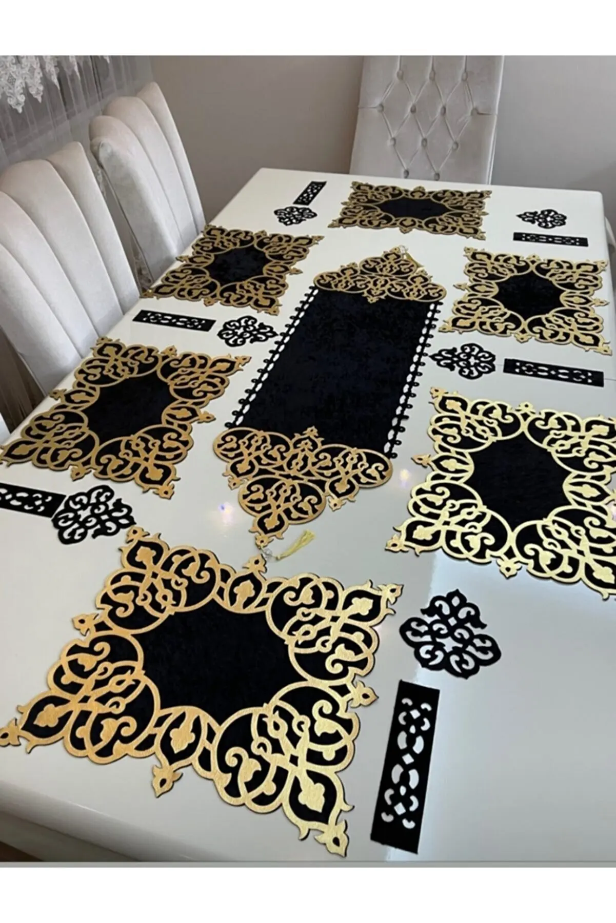 Velvet Faux Leather Table Runner Table Cloth Erase Meal Presentation Kit 6 Personality Gold Silver Black Model Wedding Decoration Foam Runner Wedding Table Decoration