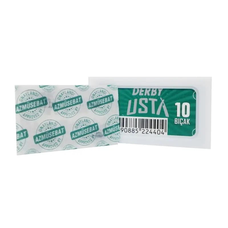 Derby Usta Double Edge Razor Blades Half Pack - 1 Pack - 2 Pack -- 50 Pcs / 100 Pcs / 200 Pcs .