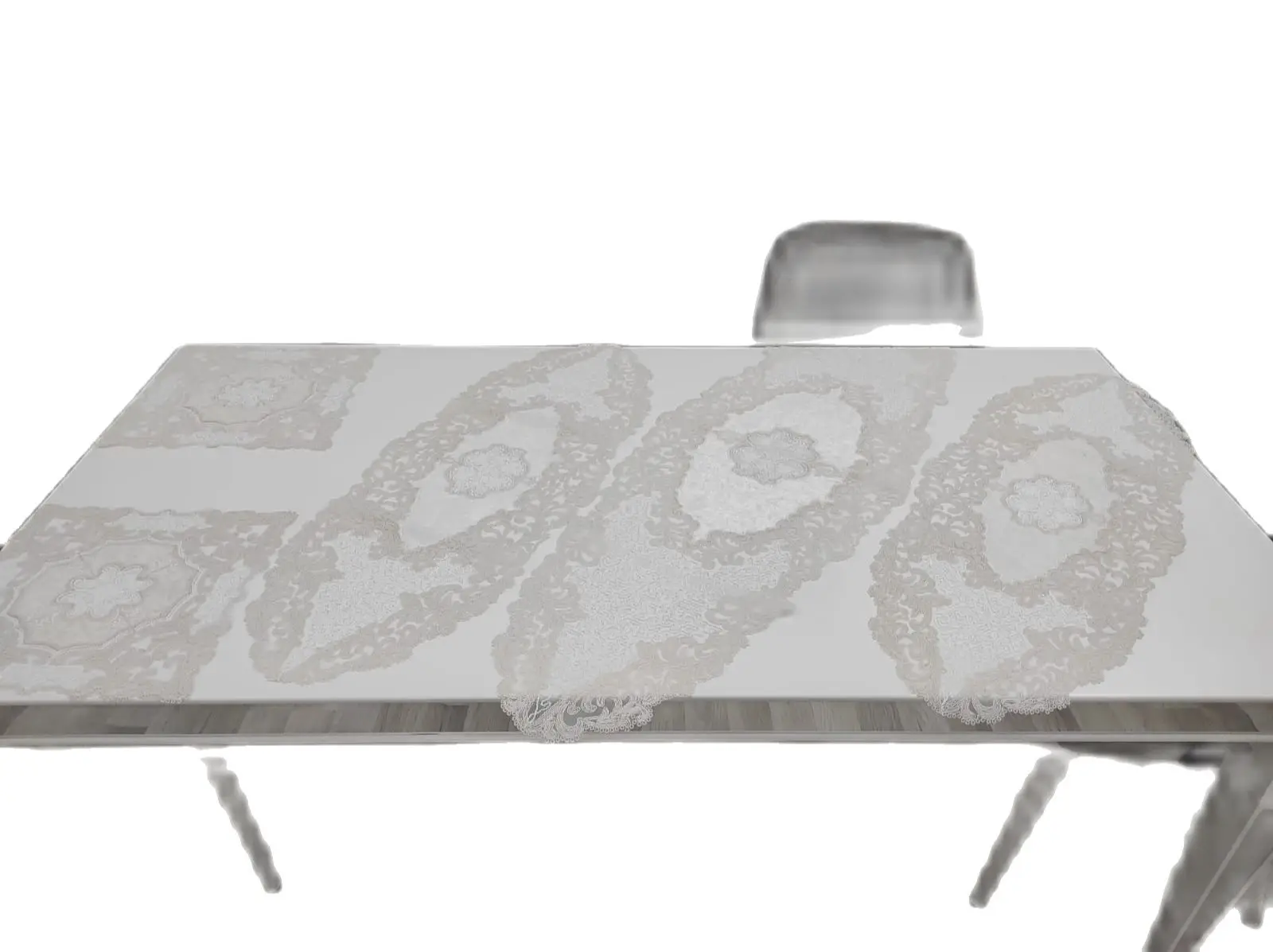 Ezgi Living Room Set 5 Pieces, Dowry and Daily Use, Special Occasion, Wedding, Aesthetically Elegant, Velvet Fabric, French