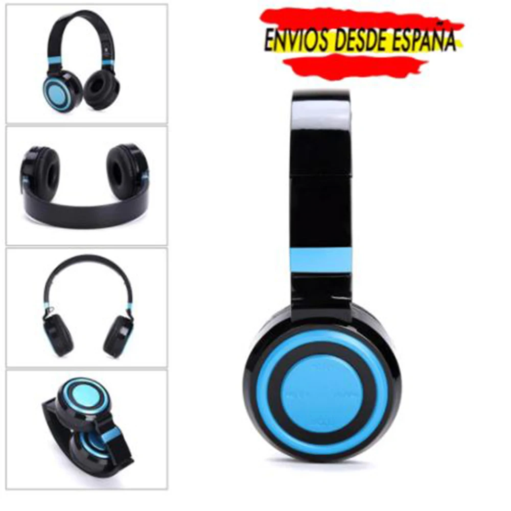 Wireless Bluetooth headset, hands free, mobile phone, blue Color, Micro USB card reader