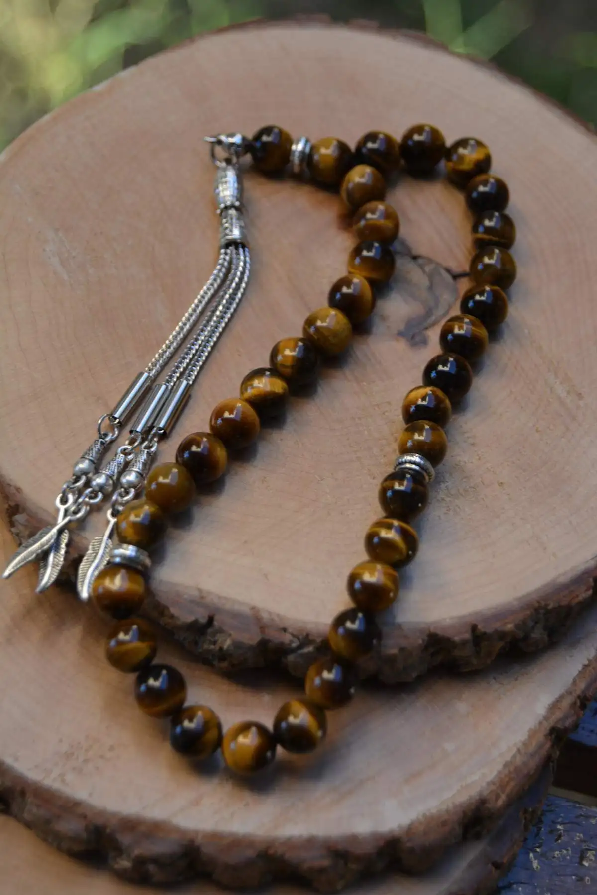 Islamic 33 Prayer Beads Muslim Rosary Beads For Men Prayer Bracelet For Men Accessories Tiger Eye Natural Stone Handmade