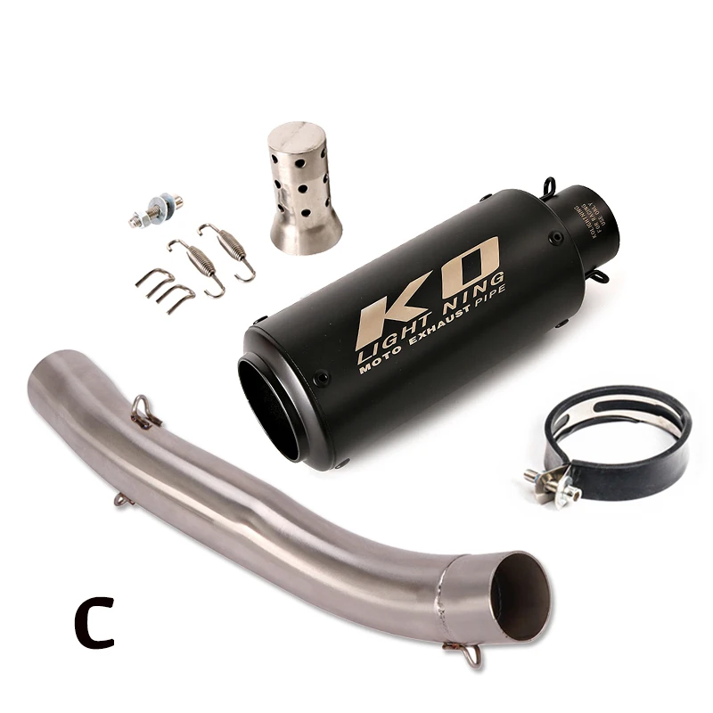 Exhaust System Muffler DB Killer Pipe Slip On Middle Link Tube Connect Section For Ducati Scrambler 800 821 Classic Monster 797