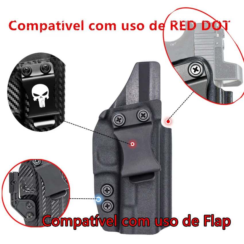 Kydex Internal Holster For CZ P10C P10F P10 C F S Compact Full Size Red Dot Optic Concealment Steel Clip Claw Concealed Carry