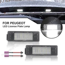 2X Canbus LED License Place Light For Peugeot 106 207 208 301 306 307 308 406 407 508 607 806 807 Expert 1007 2008 3008 5008 RCZ