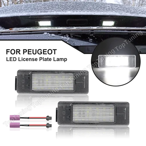 2X luz LED Canbus para lugar de licencia para Peugeot 106 207 208 301 306 307 308 406 407 508 607 806 807 Expert 1007 2008 3008 5008 RCZ