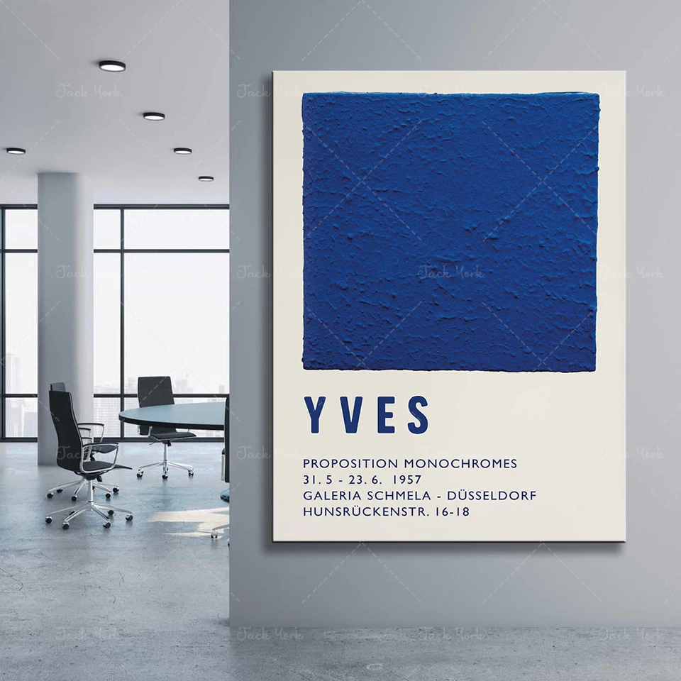 

Klein Blue - Yves Klein 1957 Düsseldorf Monochromes Exhibition Poster - Printable Art - French Modern Art