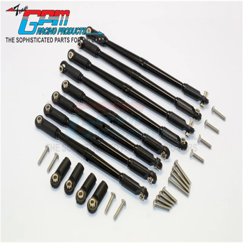 GPM ALUMINIUM ANTI-CLOCKWISE THREAD STEERING TIE ROD - 8PCS SET FOR TRAXXAS 1/10 E-REVO/SUMMIT/REVO/REVO 3.3 Upgrade