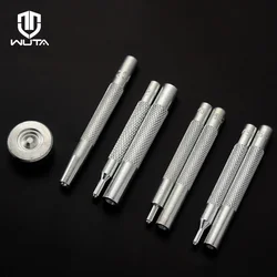 WUTA Die Punch Fix Tool Set For 10/12.5/15mm Popper Snap Fasteners Press Studs Button Installation Kit Metal Leather Craft Tools