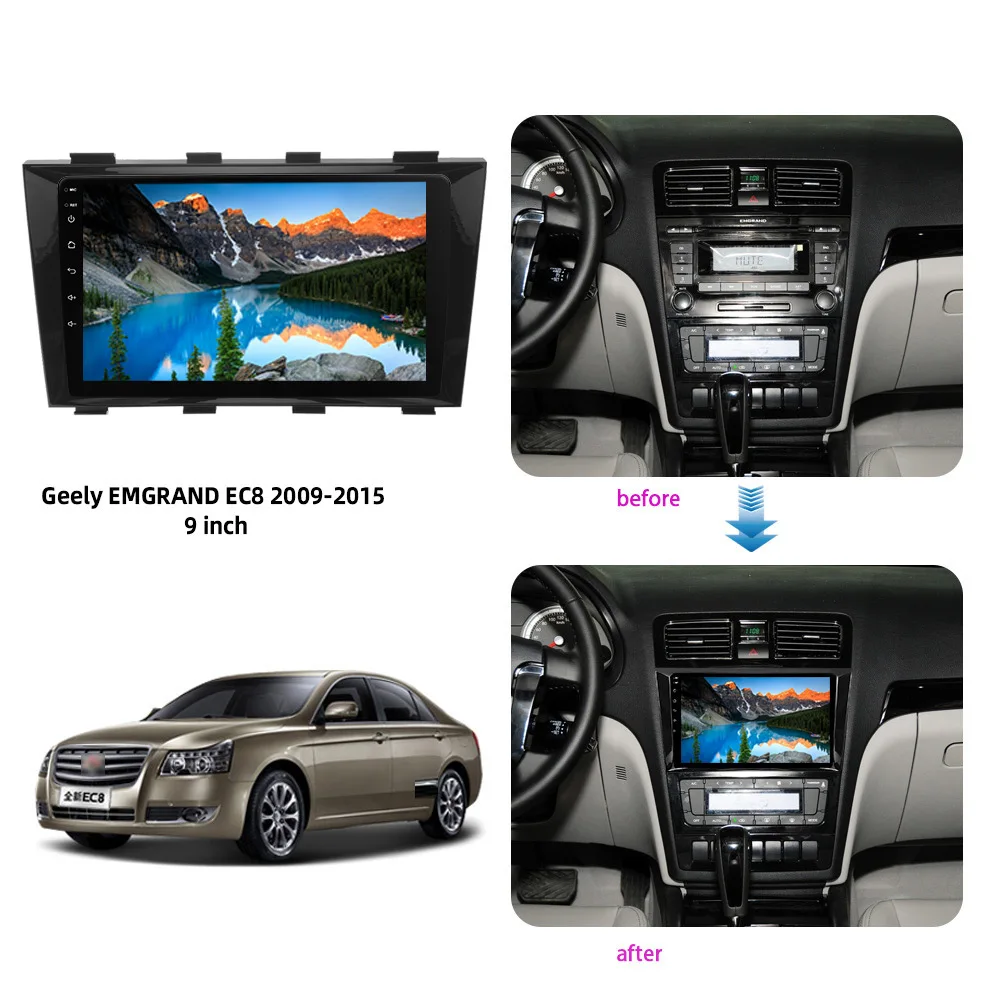 

Eunavi 8GB 128GB Android 10 Car Radio For Geely Emgrand EC8 2009 - 2015 Multimedia Video Player Carplay GPS 2Din 2 Din no DVD