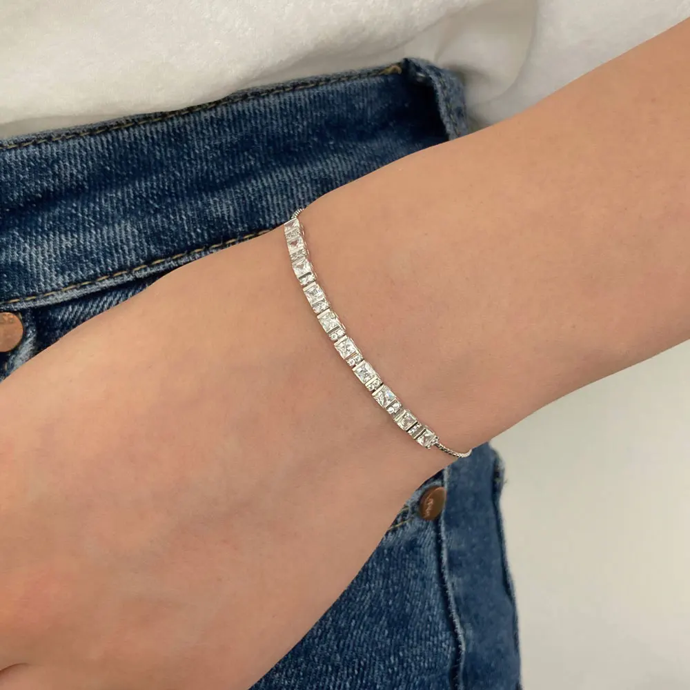 NEW Fashion Model Baget Silver 925 Bracelets for Women High Quality Gift Luxury Shiny Zircon Jewelry