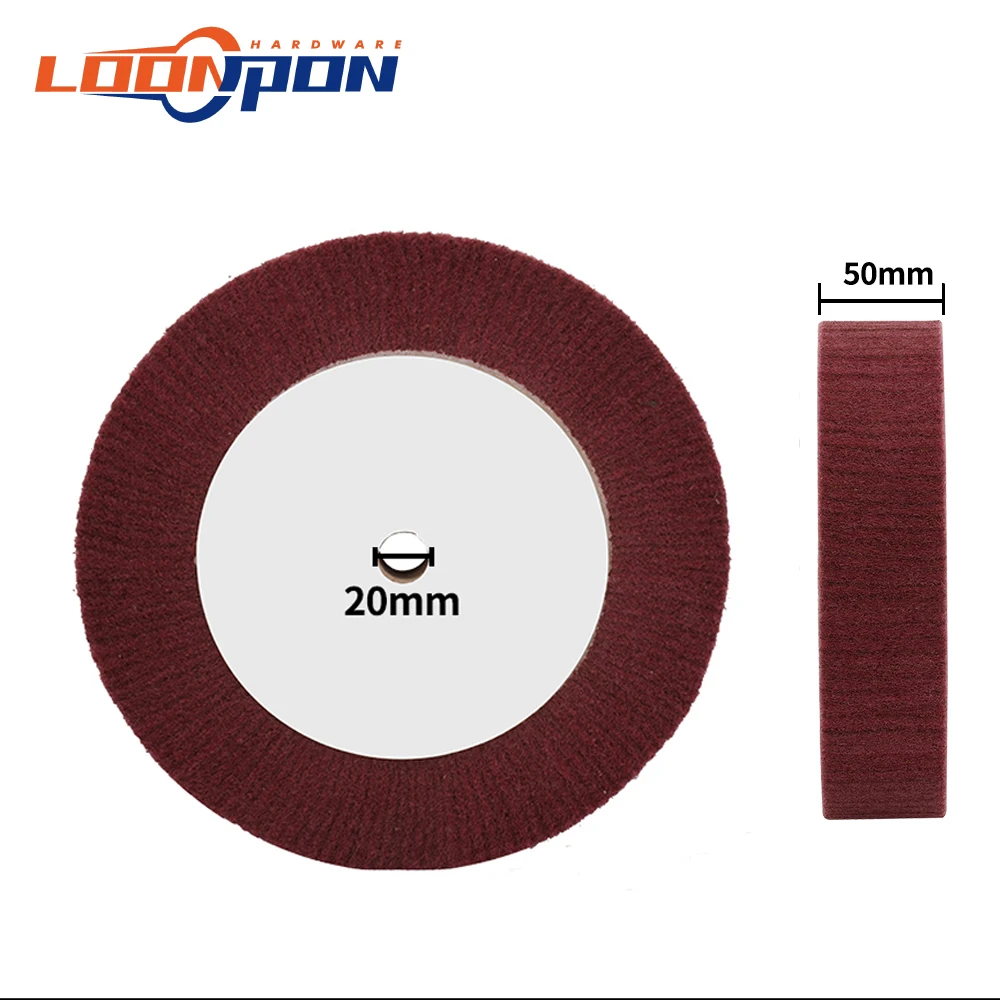 Nylon Grinding Wheel  Non-woven Scouring Pad Flap100mm-300mm Mop Polishing Wheel Disc  1Pc