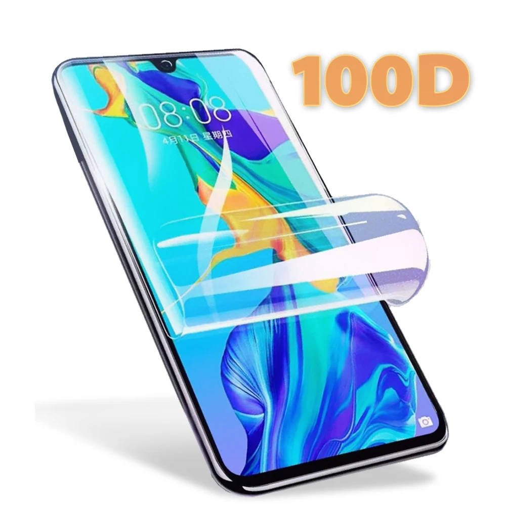 Screen protector COMPATIBLE with huawei p40 pro p40 hydrogel film 100D full coverage against shock and scratches maximum protection