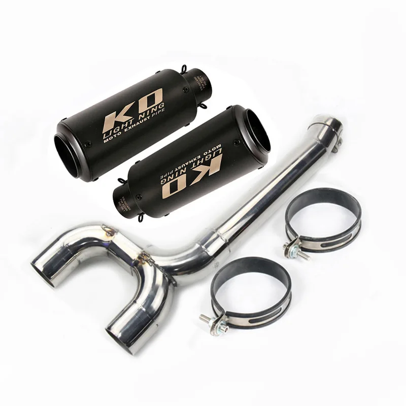 Slip on FZ6 FZ6N FZ6S Motorcycle Exhaust System Muffler Pipe Tips Connection Link Pipe for Yamaha FZ6 FZ6S FZ6N  2004-2011