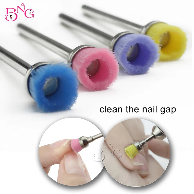 BNG 1pcs Nail Drill Bit Clean Brush Electric Machine Files Professional Manicure Dust Brusher Cleaning Drills Accessories