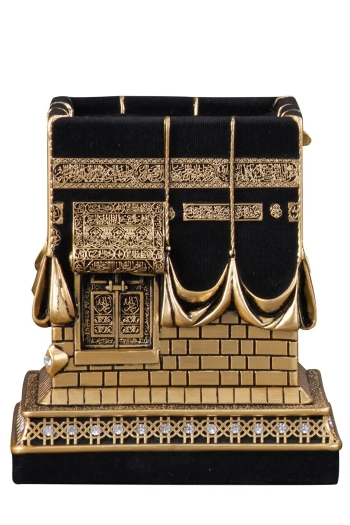 Masjid al-Haram Beytullah Great 2100 Gr Kaaba Hajj Umrah Souvenirs Home Decoration Sculpture Trinket Silver and Gold Color Islam