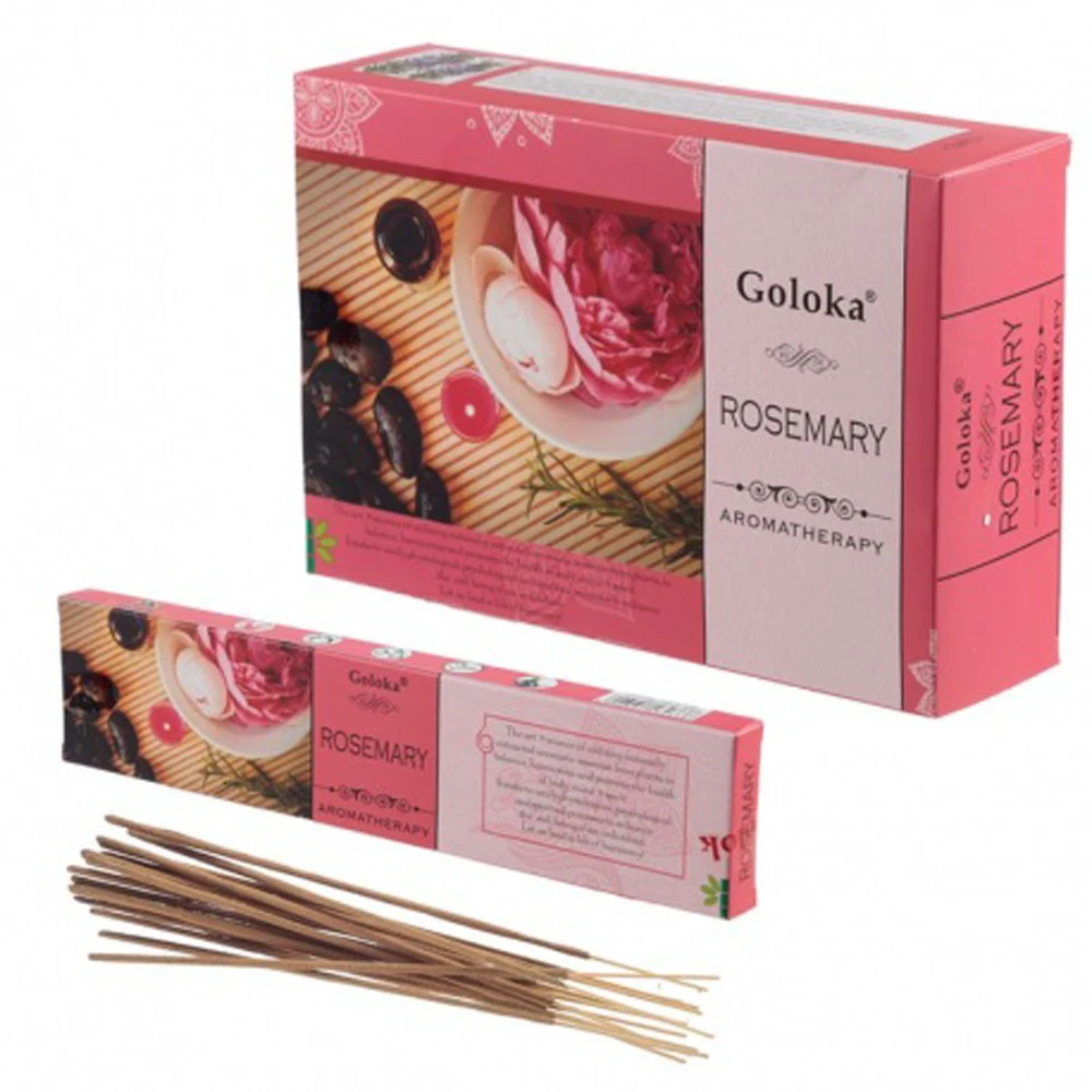 GOLOKA ROSEMARY incense-12 packs of 15 grams-180 grams of aromatic rods