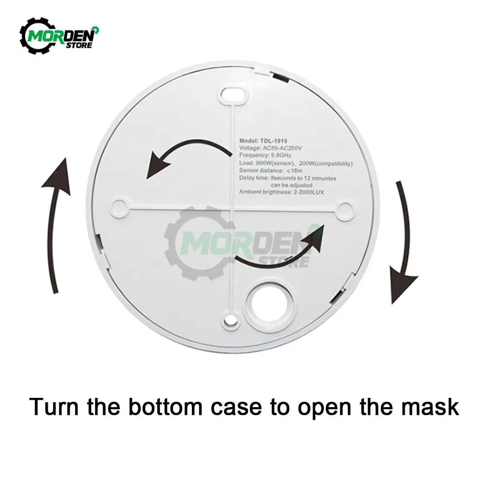 220V 110V 1200W Microwave Radar Sensor PIR Occupancy Body Motion Detector Light Switch Accessories Power Supply image 3