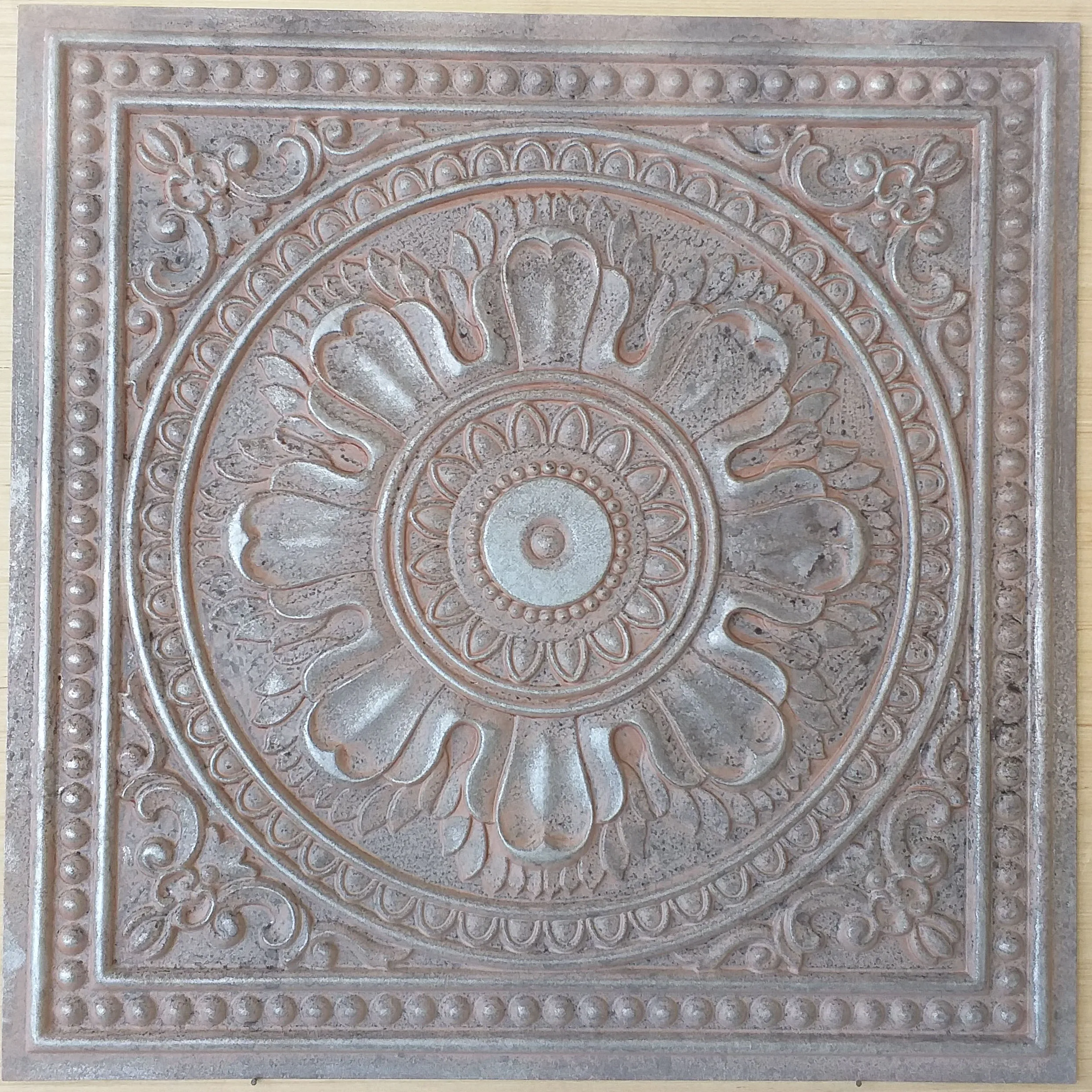 

Faux tin Ceiling tiles cafe pub well ceiling panels PL17 weathering iron 10pcs