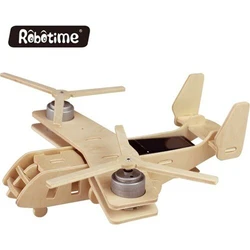 Robotime 3D Wooden Puzzle Solar Powered V22 Miniature Model Airplane 20 Pieces Free Fast Shipping From Turkey