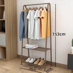 Perchero de hierro para ropa, estante de almacenamiento zapatero bolso, colgador sala de estar, muebles para el hogar, letra A 153cm