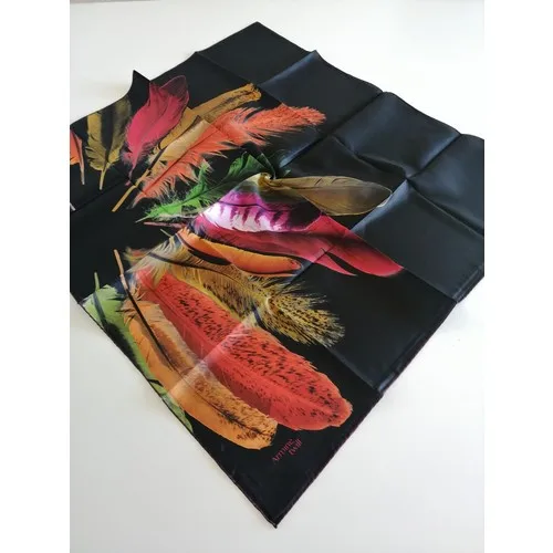 Armine Twill (Tivil) Nostalgia Pattern Scarf-Black-Orange