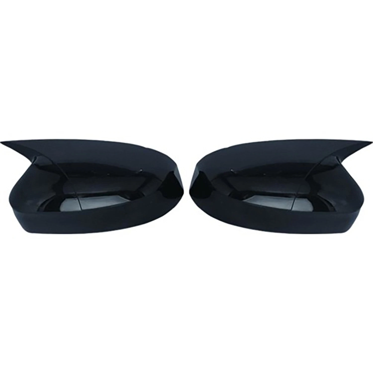 

For Renault Clio 2 Pieces High Quality Abs Plastic Bat Style Mirror Covers Caps RearView Mirror Case Cover Gloss Black