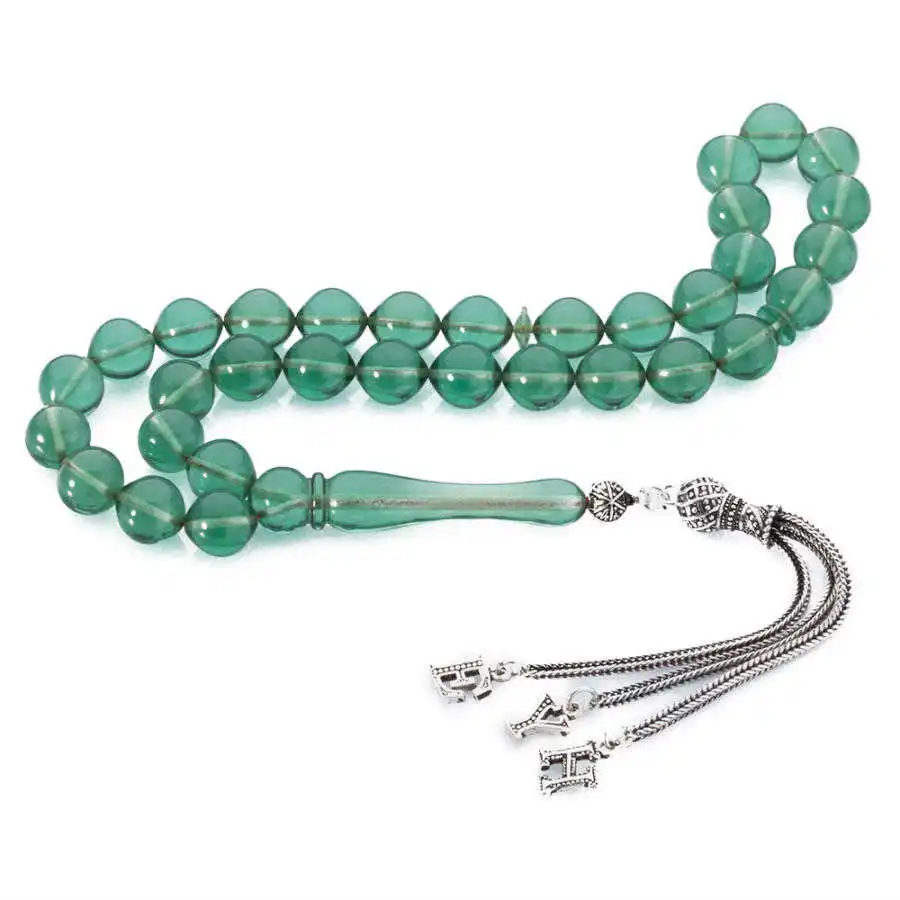 Round Cut Green Bakalite Rosary Stylish Design That Provides Long-term Good Quality And Durabil prayerity Luxury New