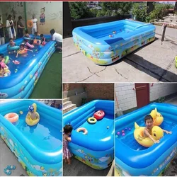 Inflatable Removable Swimming Pool 3 Layer Water Slide Home Use Ball Pool Foldable Bathtub Summer Water Toy For Kids Adults