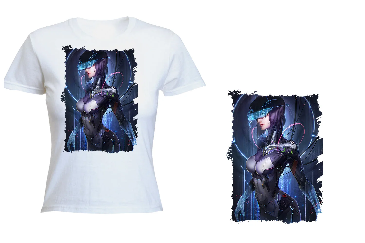 T-SHIRT A3 WOMENS MOTOKO KUSANAGI PORTRAIT T-shirt