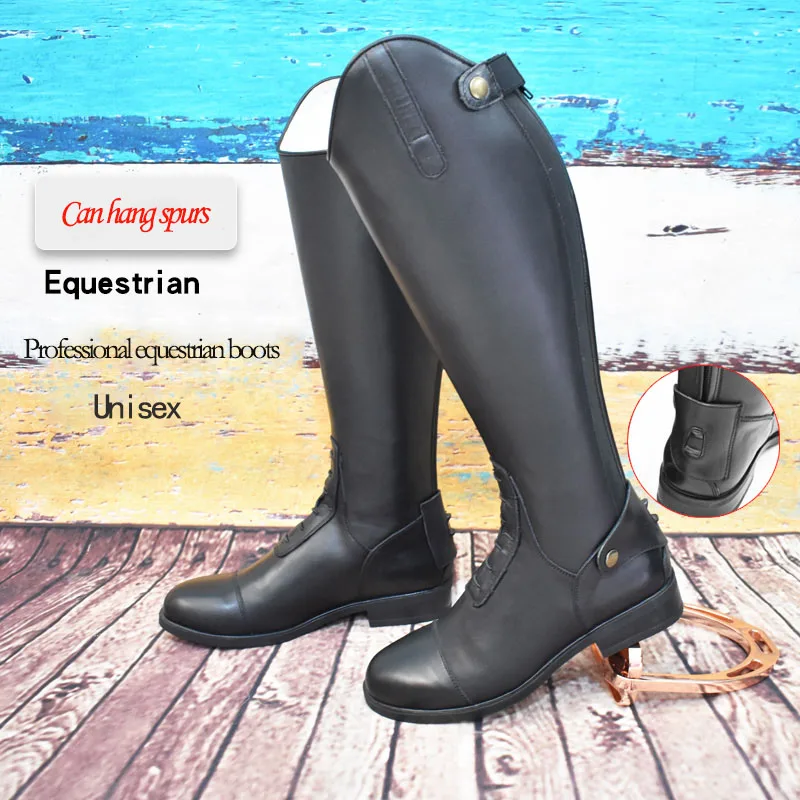 

Equestrian Boots Leather Equestrian Supplies Long Boots Riding Equipment Non-slip Ultra Wear Resistant Horse Shoes