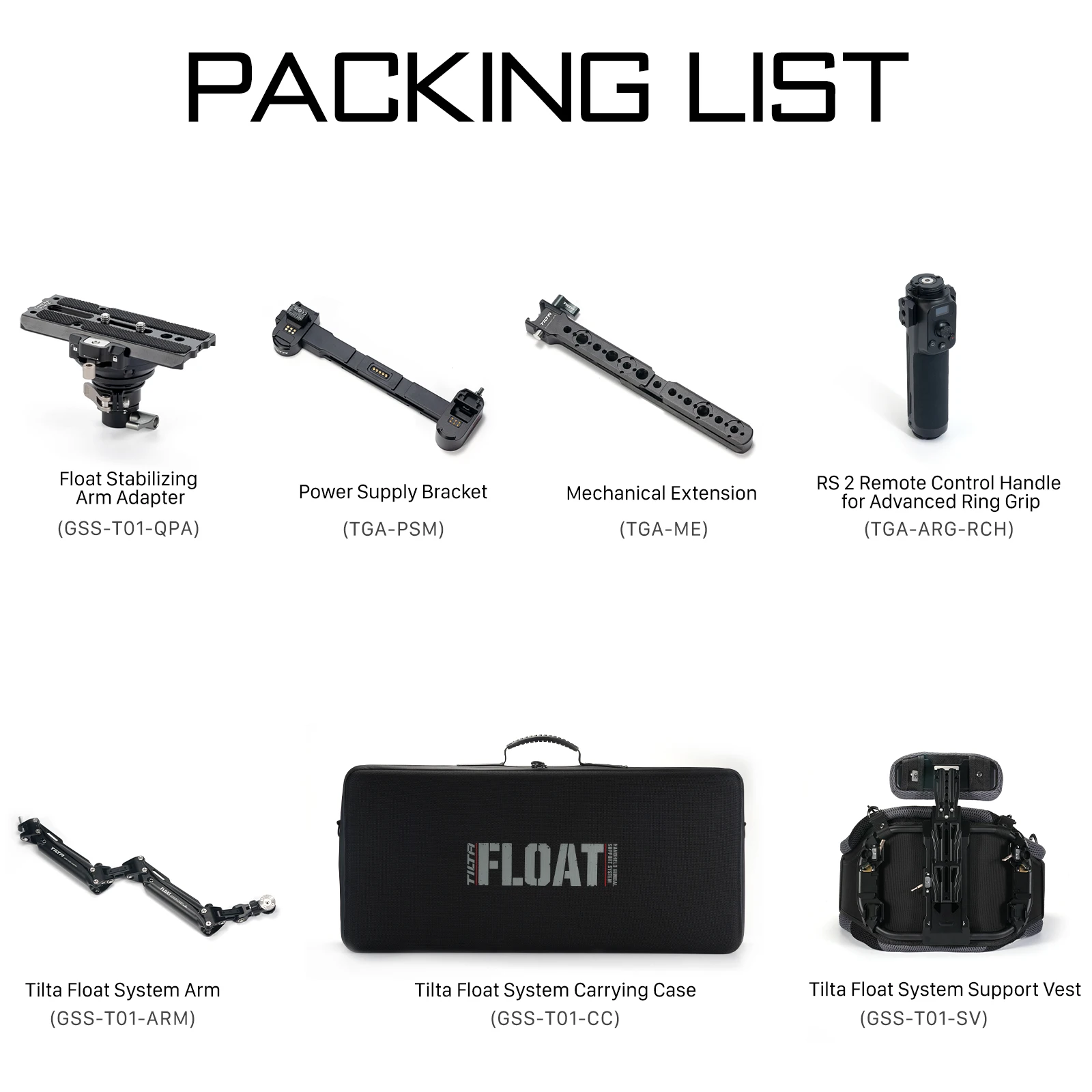 TILTA GSS-T03 Float Dual Handle Support System compatibel met DJI Ronin