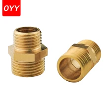 Brass Pipe Hex Nipple Fitting Quick Coupler Adapter 1/8 1/4 3/8 1/2 3/4 1 Male to Male Thread Water Oil Gas Connector Brass Pipe Hex Nipple Fitting Quick Coupler Adapter 1/8 1/4 3/8 1/2 3/4 1 Male to Male Thread Water Oil Gas Connector
