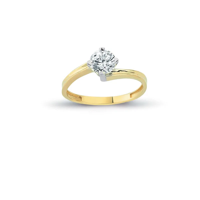 14K Solid Gold Solitaire Exclusive Engagement Wedding Ring