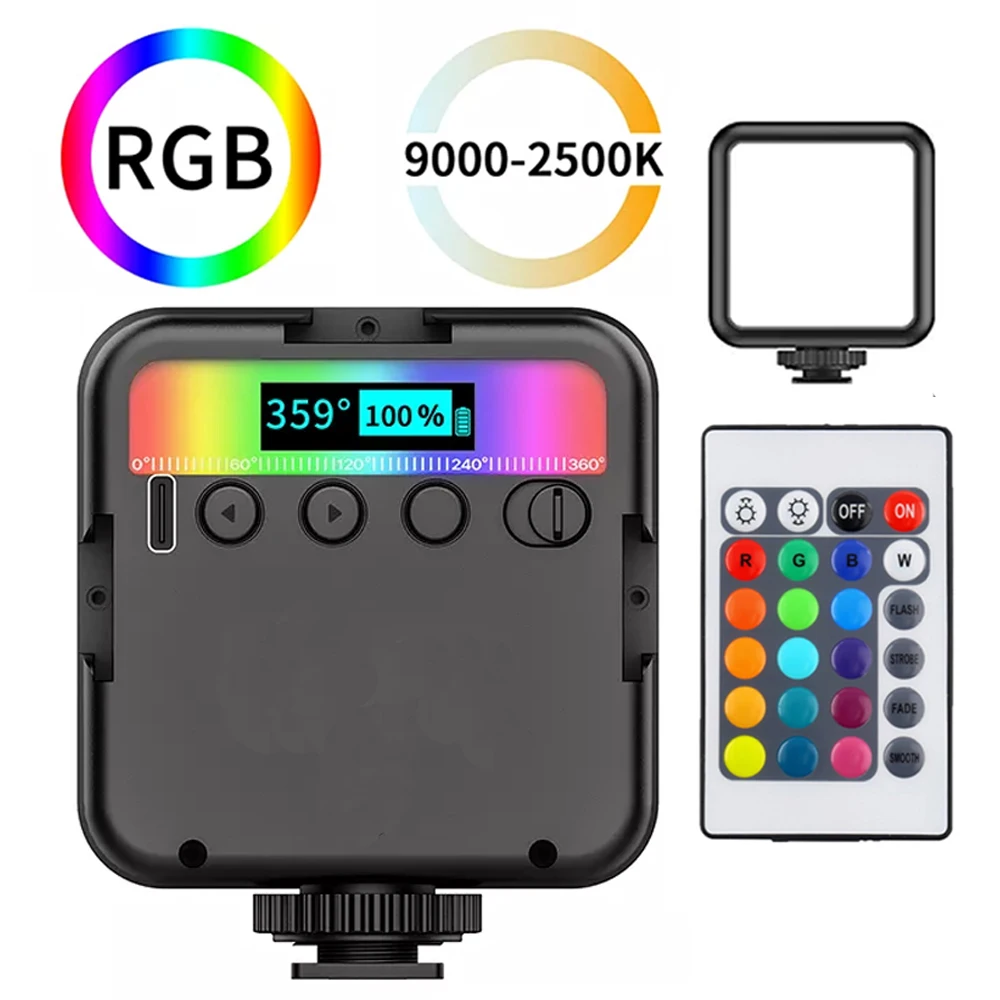 Rgb Led Light Panel For Photographic Camera With Remote Control Mini Rgb Led Light For Photos, Videos, Streaming Studio