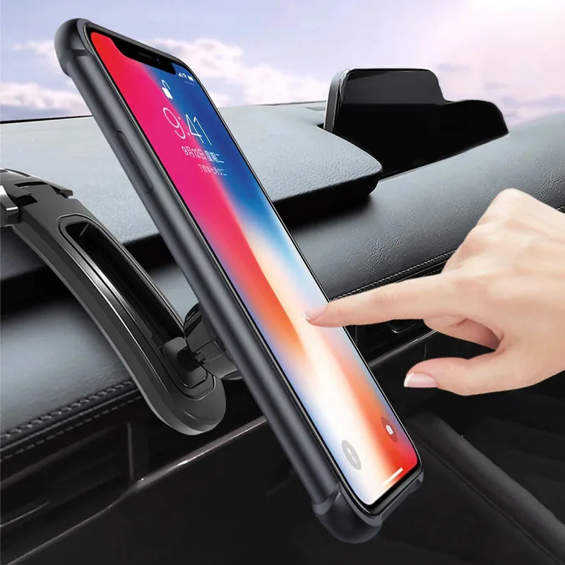 New Universal Slide Car Phone Holder Dashboard Anti Shake Suction Cup Navigation Bracket 360 Degrees Rotation Smartphone Support