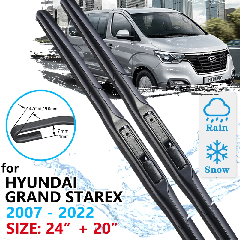 Car Front Wiper Blade For Hyundai Grand Starex TQ 2007~2020 Royale H-1 iMax H1 Windscreen Windshield Windows Wipers Accessories