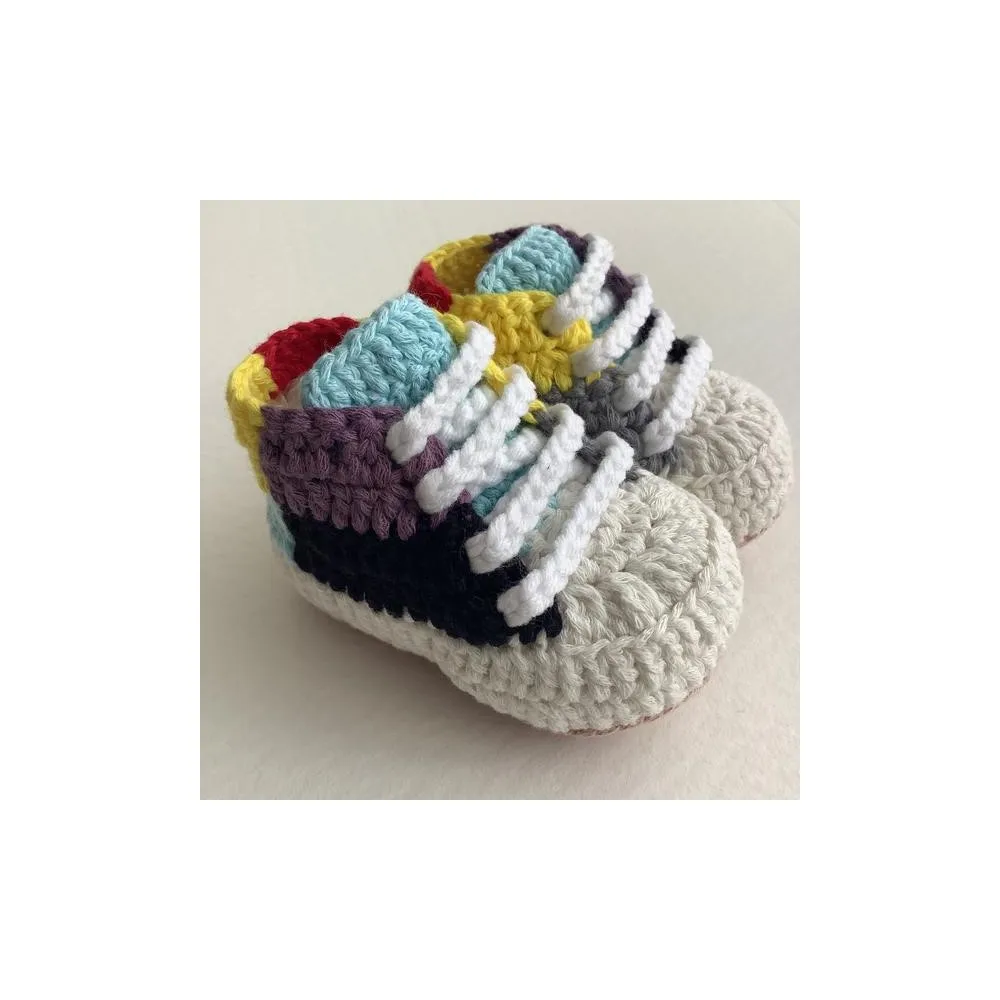 Sro Design Crazy Sports Baby Booties Custom Hand Made Soft Shoes Cute Newborn Girl Boy Comfort Gray Pink Colourful Blue Red