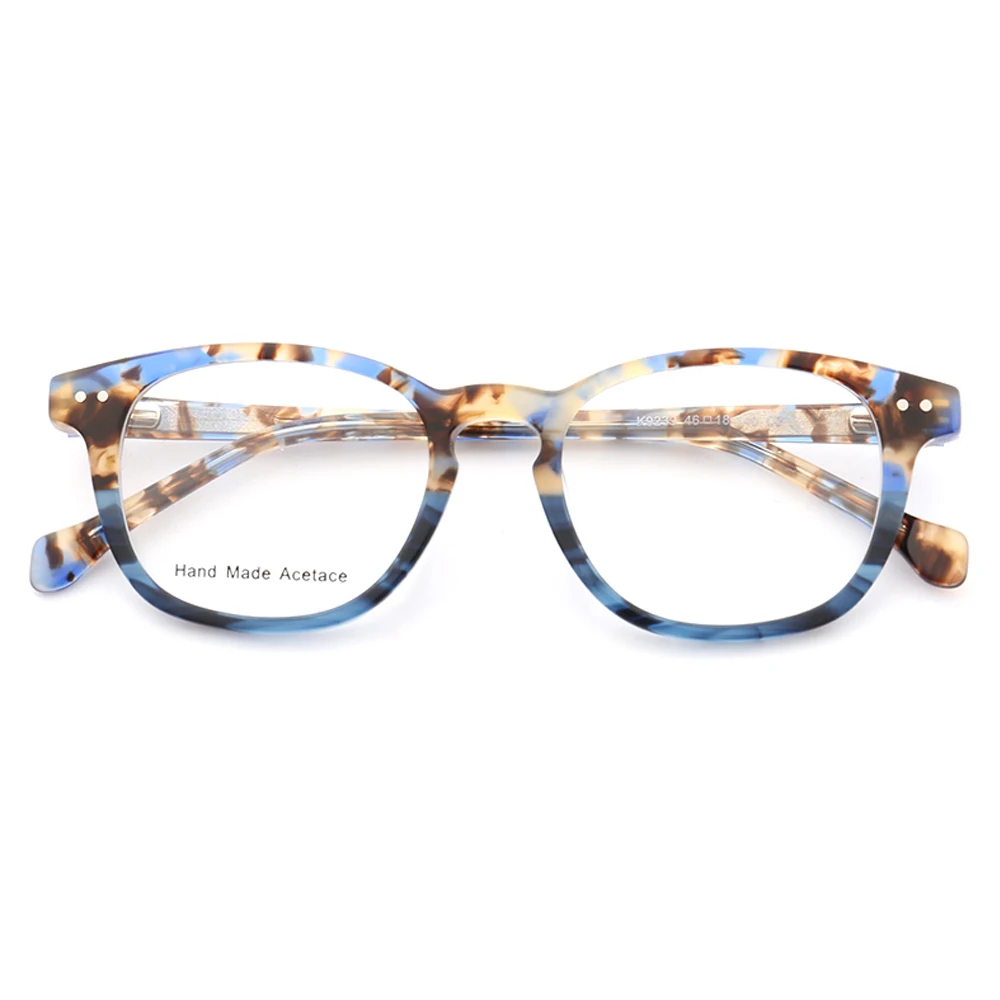Retro Women Round Eyeglass Frame for women Optical Glasses Frame Square Leopard Print Tortoise Fashion Blue Green Floral Eyewear