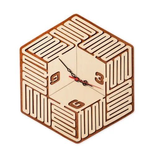 Original Design Wall Clock Gift for Wood Lovers Living Room Illusion Geometry Decoration Home Deco Cafe Decor