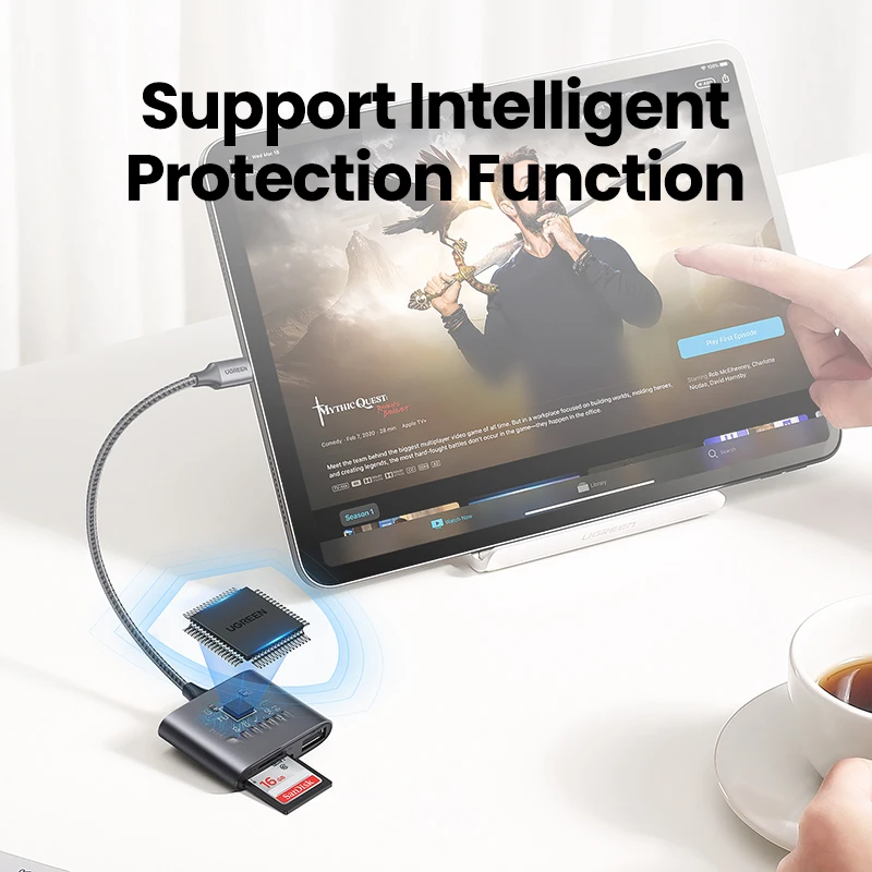UGREEN Đầu Đọc Thẻ Loại C Sang USB SD Micro SD Card Đọc Thẻ TF Cho iPad Phụ Kiện Laptop Adapter Thẻ Nhớ USB-C Đầu Đọc Thẻ