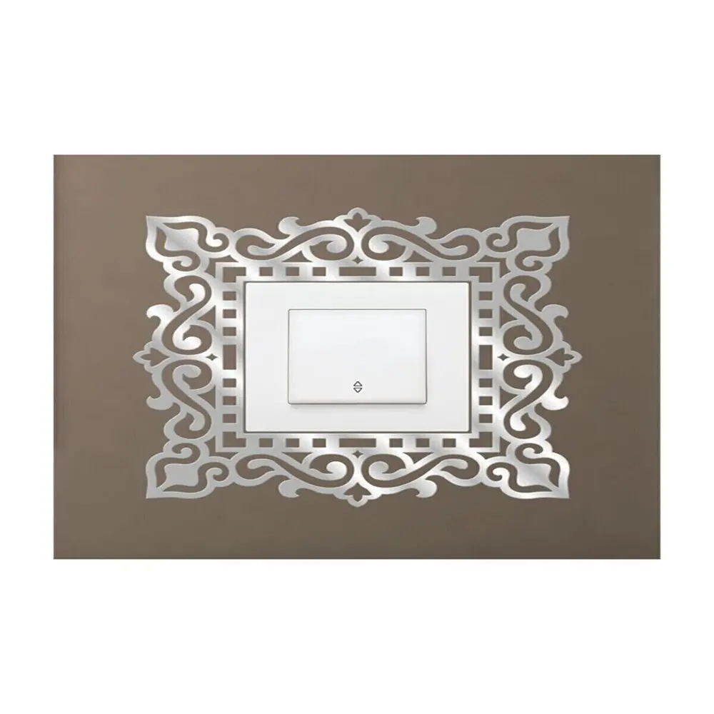 Decorative Plexi electrical Socket Switch Frame 1-2-3 decorative frame socket and switch Gold & silver Decorative Plexi Socket S