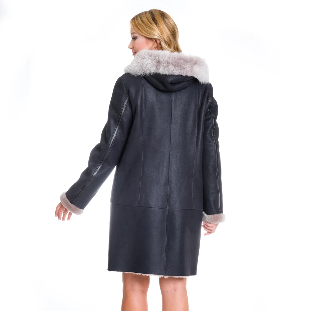 Zoramotti,Women's Fur,Real Fur,Sheepskin,Collar Fox,Winter Wear,Keeps Warm,Turkish,Turkey,Moskow