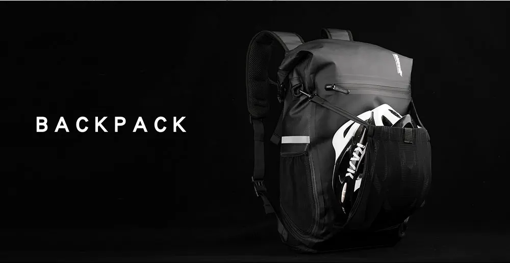 Rhinowalk Fahrradtasche, 22 l, vollständig wasserdicht, Kofferraumtasche, Rucksackkapazität, multifunktionale Gepäckträger, Fahrradtasche, Umhängetasche – Detail 5