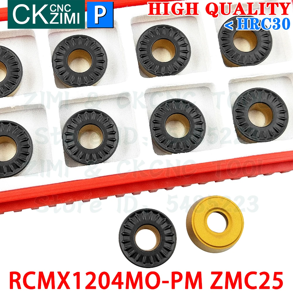 RCMX1204MO-PM ZMC25 RCMX 1204MO PM R6 Твердосплавные пластины Пластины для круглого фрезерования Индексируемые инструменты для торцевого фрезерования Инструменты для токарных станков с ЧПУ Для стали Нержавеющая сталь